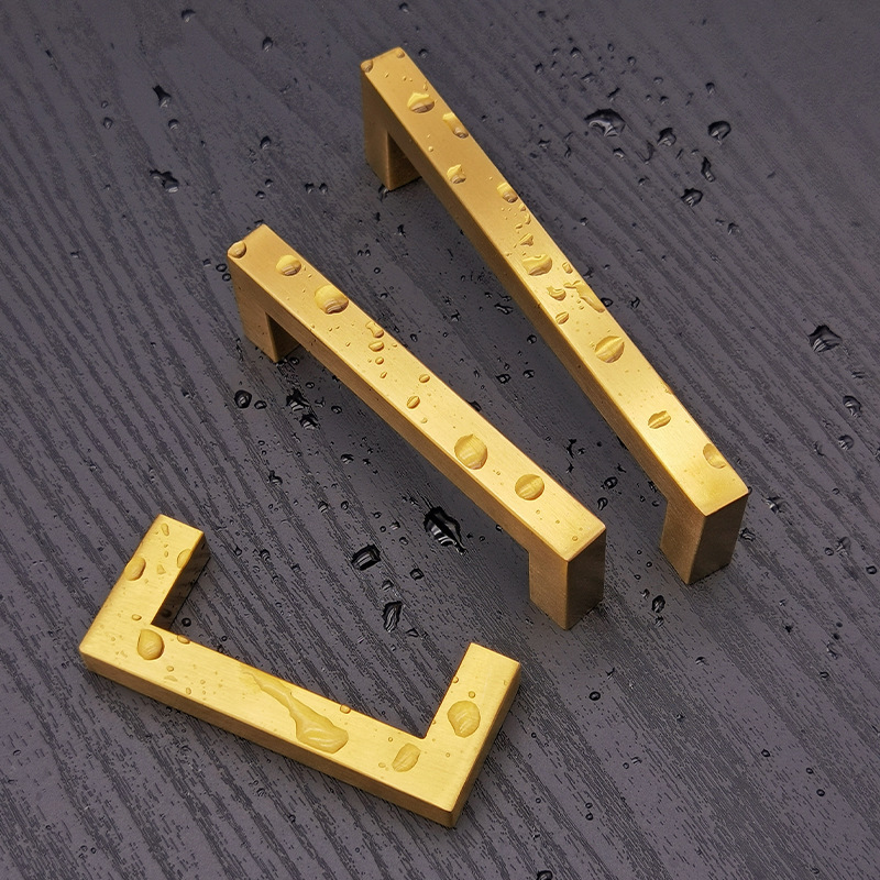 Tubo Cuadrado de acero inoxidable hueco gabinete del vino manija pequeña manija cuadrada de acero inoxidable manija de oro manija de la puerta del gabinete armario