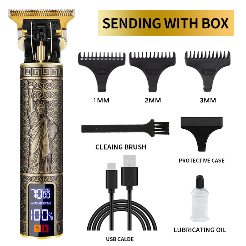 Cortadora de pelo profesional para peluqueros, recortadora universal para desbaste, recorte y afeitado, recargable para adultos.