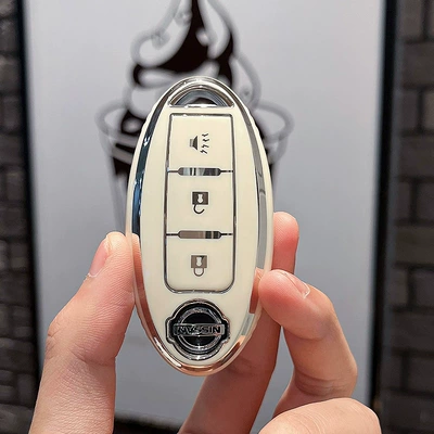 Car key bag, Case Qijun Qashqai Xuanyi - nissan-b-smart-3-key-single-shell-white