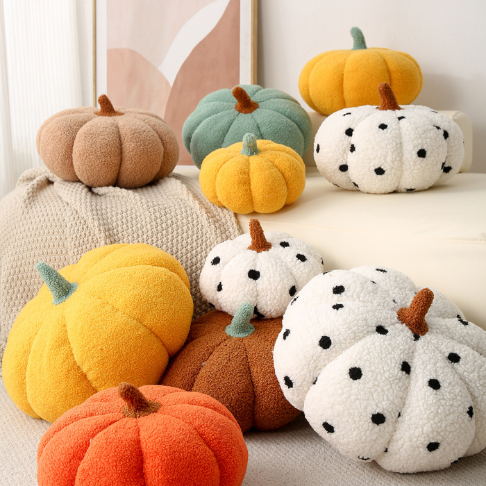 Pumpkin Pillow Sofa Living Room Cushion Nordic Style Cute Special-Shaped Bay Window Bedroom Decoration Simple Cushion Ornaments