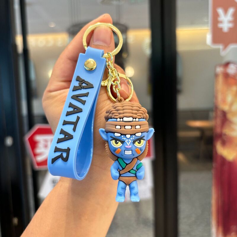 创意卡通阿凡达钥匙扣立体公仔包包情侣挂件汽车钥匙链小礼品|undefined