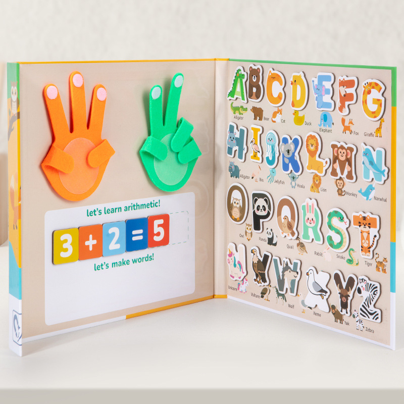 Montessori Matemáticas para niños, suma y resta, aritmética, dedos, aprendizaje cognitivo, educación temprana, juguetes educativos transfronterizos