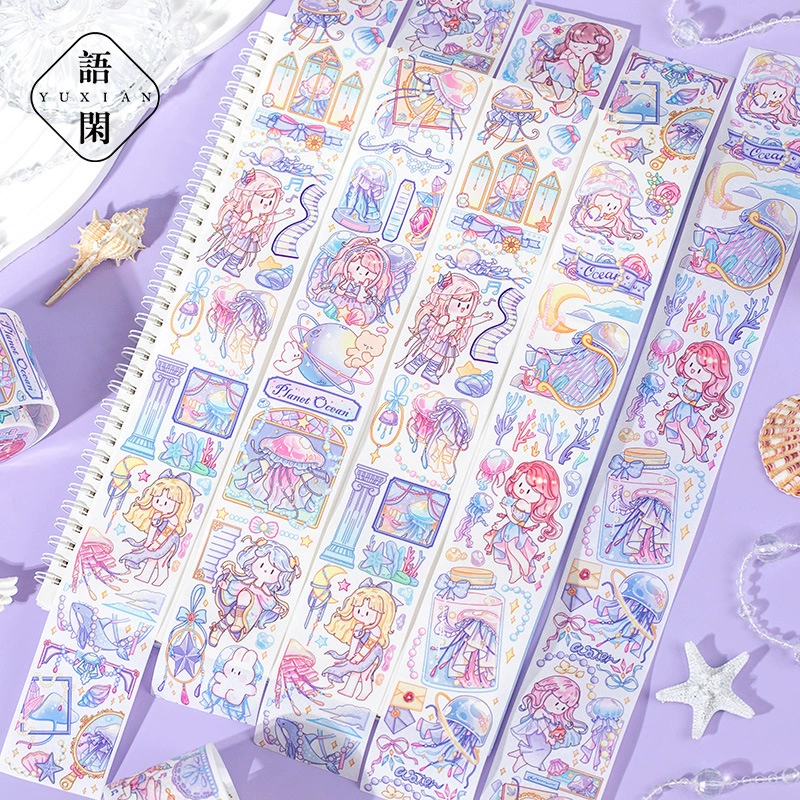 Cartoon fresh cute paper tape, decorations, scheduler