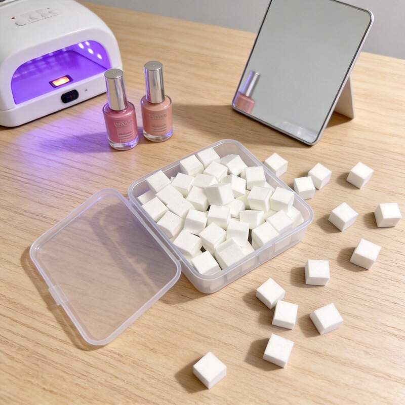 Mini Manicure Pat Glue Sponge Block Beef Cubes Gradient Powder Puff Stainless Steel Scratch Pen 1cm Manicure Tool