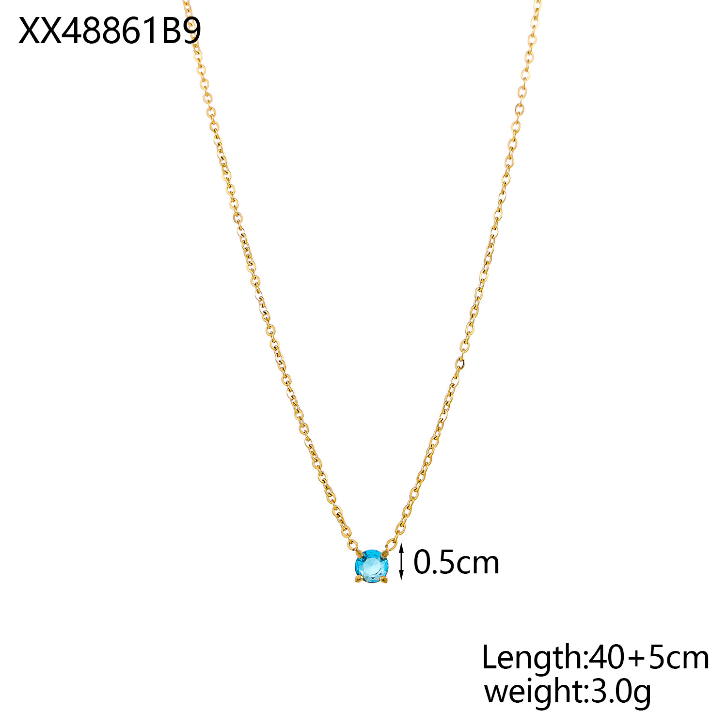 6g Weight 304 Stainless Steel Pendant Material Birthstone Inlay Material Pendant Necklace Classification 304 Stainless Steel Chain Material cable chain Chain Type 1 Piece Quantity Daily Occasion 304 Stainless Steel Material Geometric Pattern All Seasons Season Women's Gender Basic, Simple Style Style Wholesale Jewelry Basic Simple Style Geometric 304 Stainless Steel Birthstone Pendant Necklace Cable Chain 14