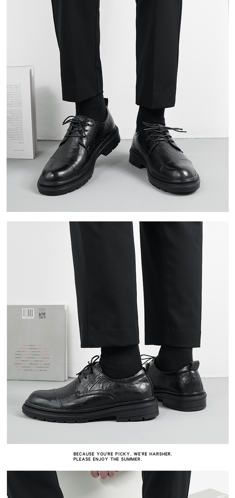 ShoeVault Spring Men's Casual Formal Business Style British Derby Leather Wedding Groom Shoes Men_voghion.com