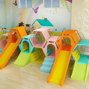 Early Education Shopping Mall Software Combination Indoor Kindergarten Climbing Toy Hive Children's Soft Bag Climbing Sliding Combination
