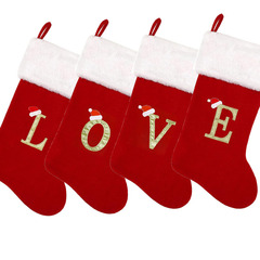 大きいサイズのクリスマスの靴下のクリスマスの装飾品の刺繍のアルファベットのニットのクリスマスの靴下のアルファベットの靴下のクリスマスのペンダントのプレゼントの袋