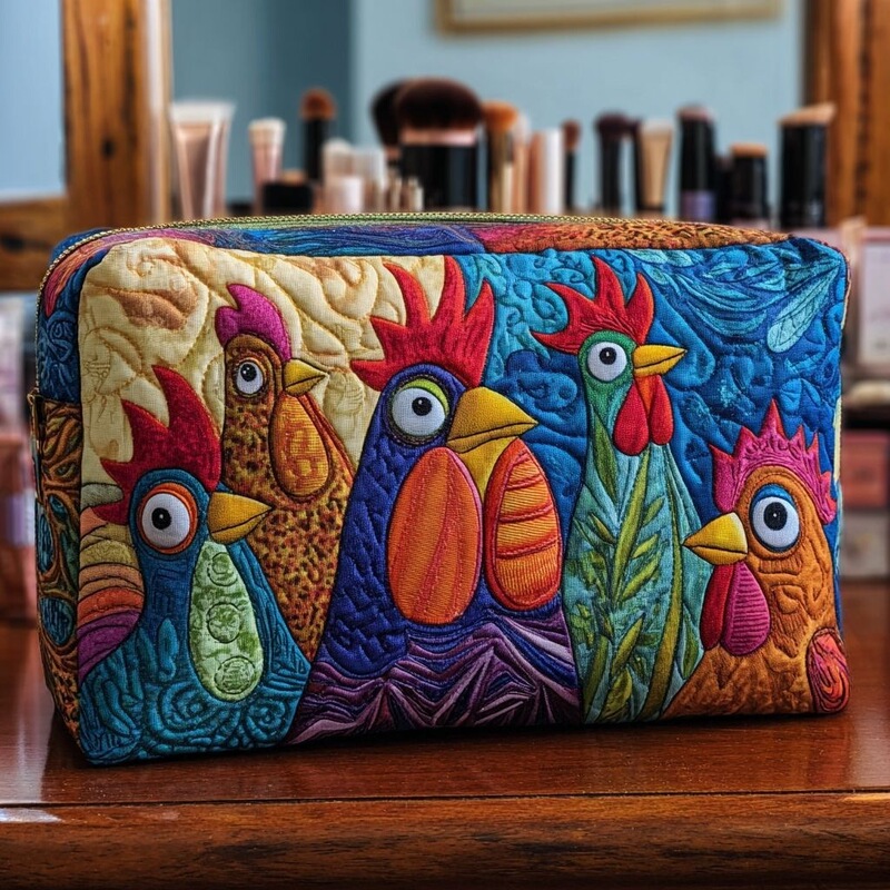 2026 Independent Site Cross-Border Temu Amazon New Quilted Embroidered Storage Bag Makeup Bag 2026 Independent Site Cross-Border Temu Amazon New Quilted Embroidered Storage Bag Makeup Bag