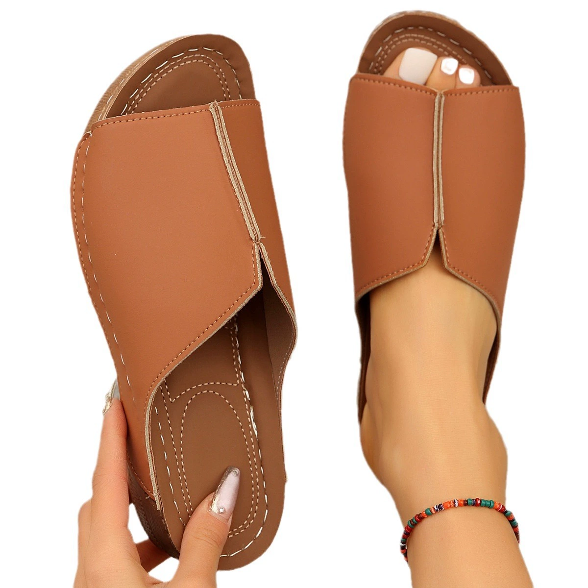 Summer comfortable slide platform, slippers for leisure, European style