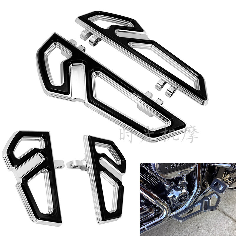 Suitable for Harley Soft-tail Fat Boy Heirator Big Glider Street Road King CVO Road Front and Rear Pedals Large Pedals