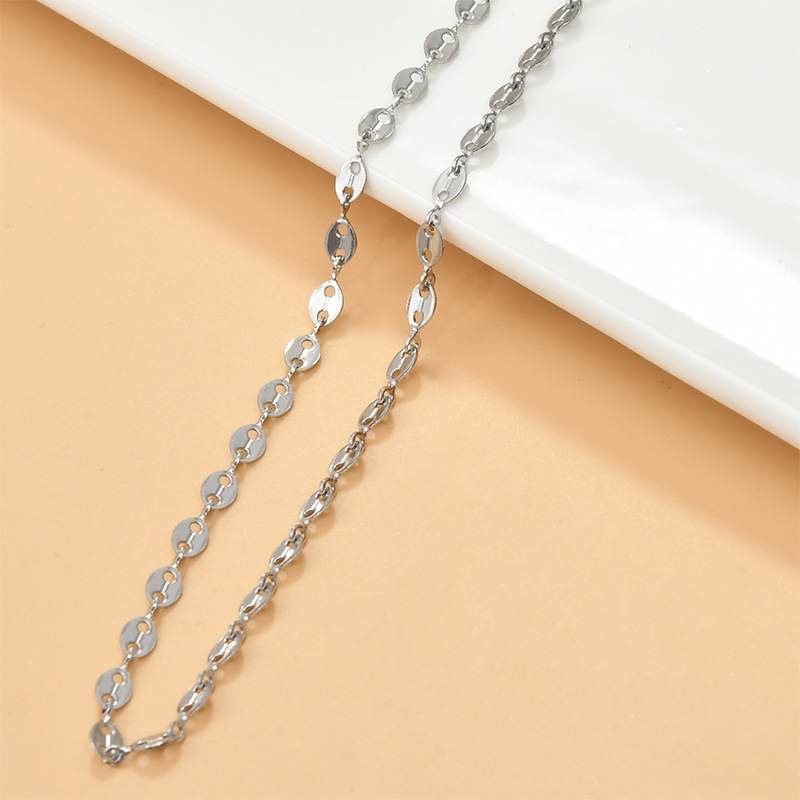 Solid Color Pattern Plating Design 304 Stainless Steel Cable Chain Snake Chain Bracelets Jewelry Accessories