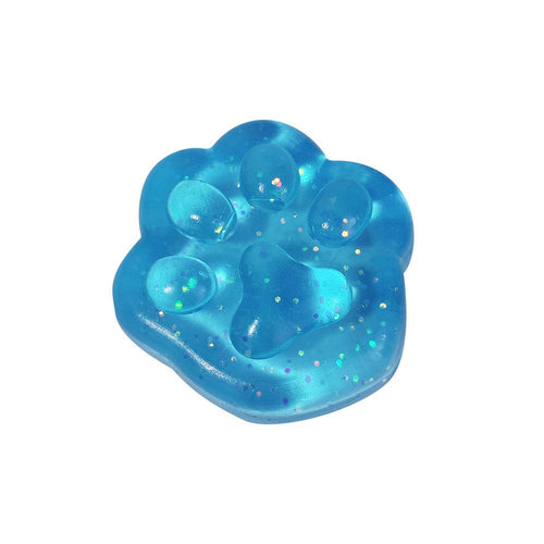 Transparent glitter cat paw pinching music Xiaohongshu same style decompression ice cube sticky music decompression vent creative small toy