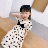 2021 summer new pattern bow Korean Edition Children girl Dress