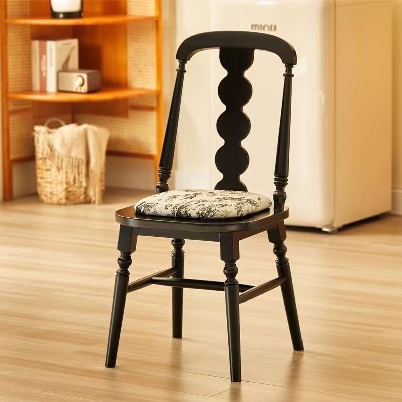 Sillas de comedor de madera maciza estilo medieval retro francés sillas de comedor de madera maciza sillas de respaldo de banco