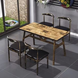 Dining Table, Commercial Restaurant, Barbecue Restaurant, Night Market, Retro Snack Hot Pot Restaurant, Breakfast Noodle Restaurant, Fast Food Dining Table and Chair Combination