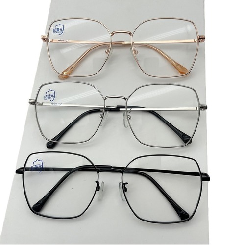 Titanium alloy anti-blue light radiation large frame retro glasses can be customized for prescription for men and women, Instagram high fashion, natural beauty glasses