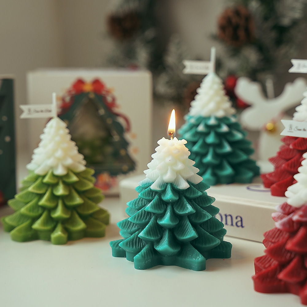 Christmas tree scented candle wholesale creative birthday gift souvenir candle scented simulation candle