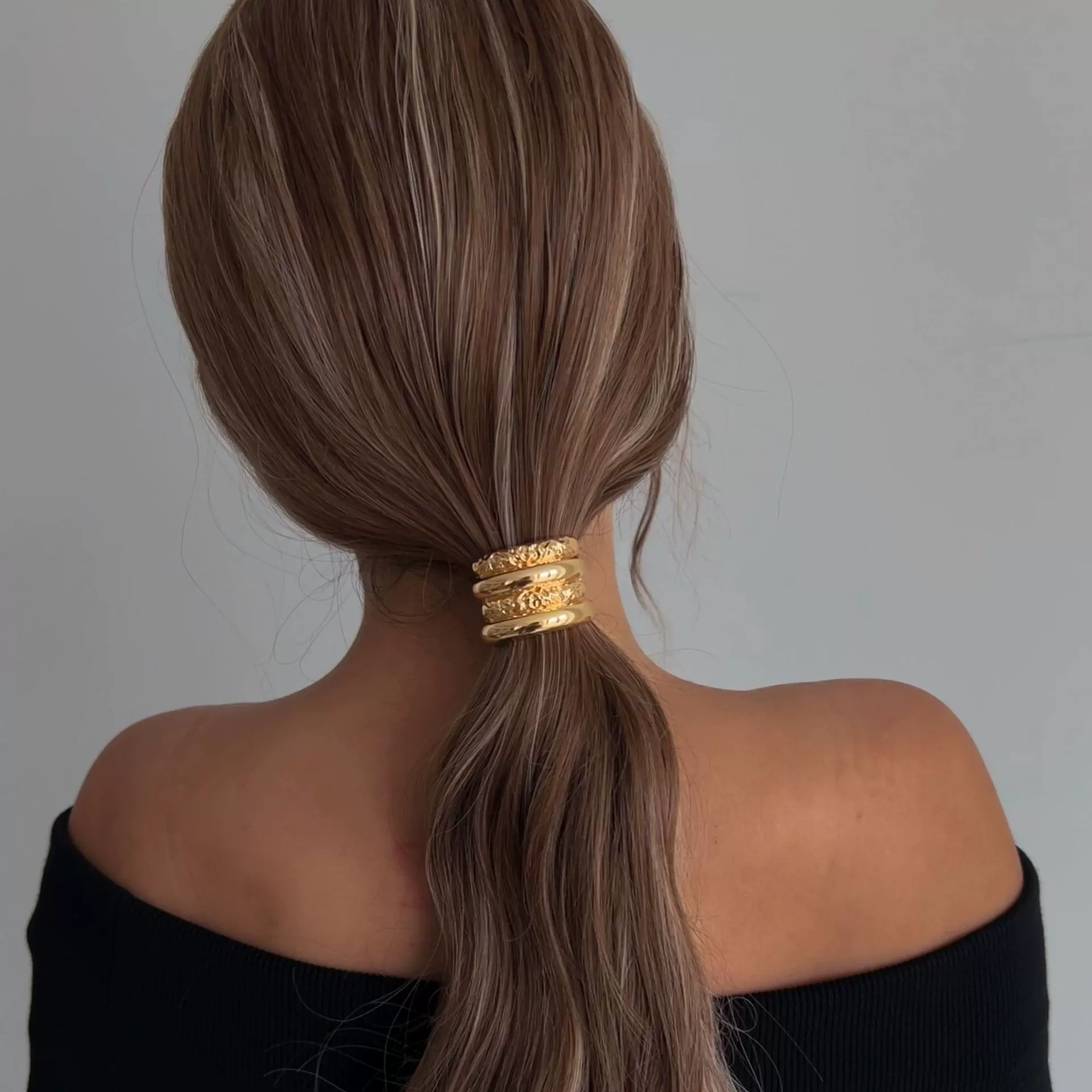 Минималистичный металлический хвостик, Hair rope, аксессуар для волос, французский стиль, высокое качество