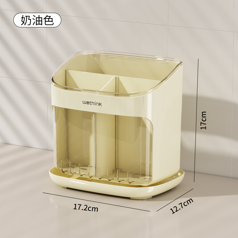 Estante multifuncional de la cocina doméstica simple y de alta calidad con estante de cubiertos de mesa palillos cuchara caja de almacenamiento de drenaje