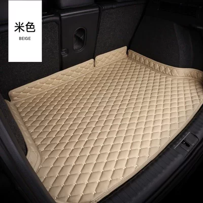 Trunk Mat: Es300H Car Trunk - high-edge-style-hangzhou-embroidery-beige-lexus-es-imported