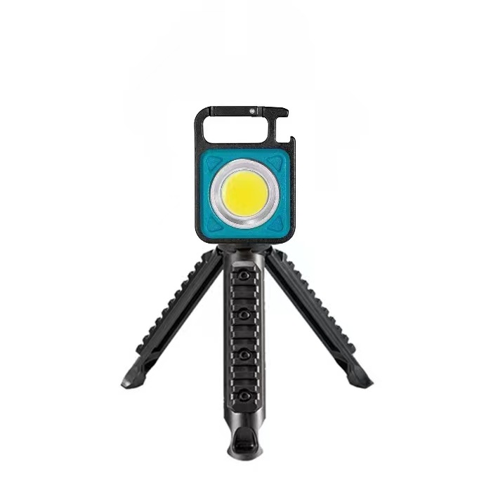Llavero luz multicolor camping luz multifuncional al aire libre camping portátil coche luz de emergencia succión magnética plegable luz de trabajo