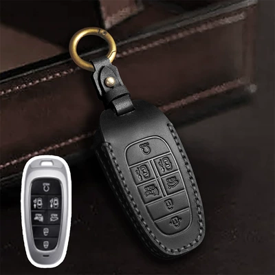 Car key bag: car key case STARIA/SONATA - black-7-keys