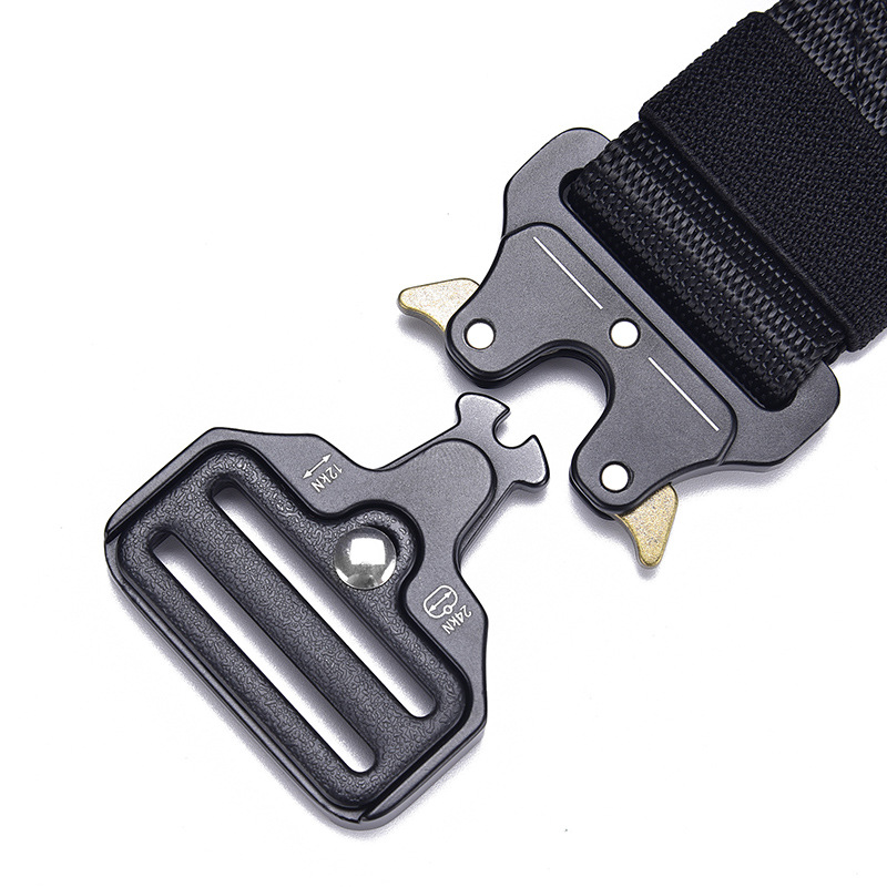 Cinturón táctico de los hombres Cobra función hebilla de nylon al aire libre cinturón de aleación hebilla de los hombres de lona overoles cinturón