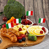 Italian cake decoration toothpick flag, fruit signing small flag party decoration 100pcs