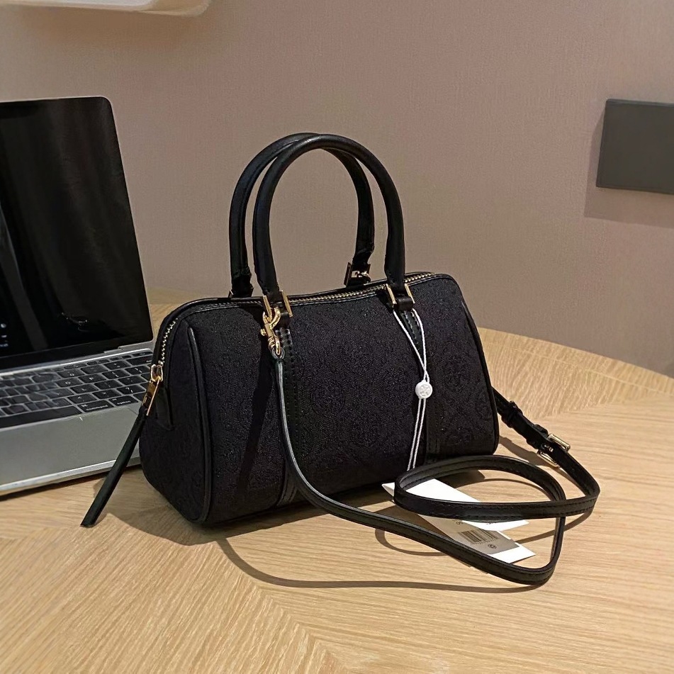 2025 TB New Boston Pillow Bag Classic Print Handheld Cowhide Crossbody Bag Fashion Versatile Shoulder Bag for Women - Thumbnail 4
