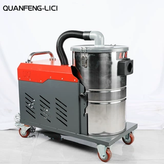 吸尘器工厂批发 吸石墨粉用工业吸尘器 移动手推式干湿两用吸尘机