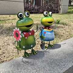 かわいいカエルの屋外装飾装飾品工芸品金属鉄芸家庭装飾バルコニー庭園芝生