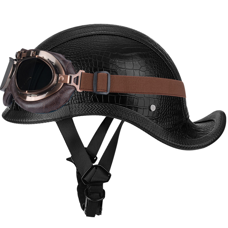 블랙 체크 가죽 + 구리 미러 콕 꼬리