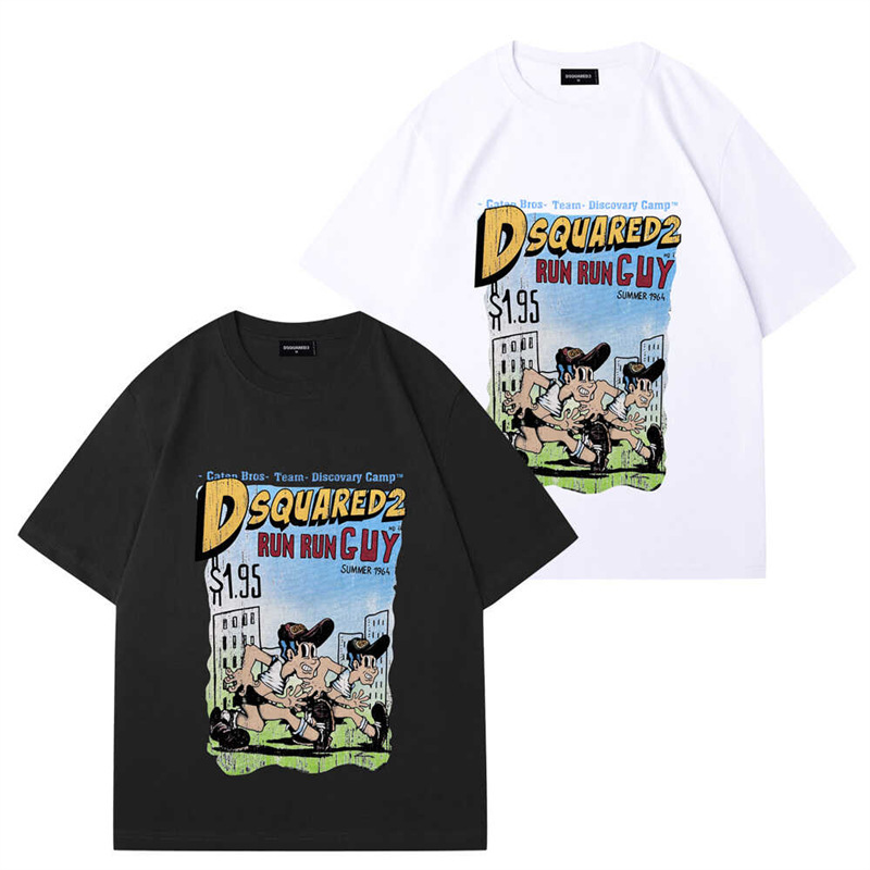 クロスボーダーDSQUARED224SS半袖男性tシャツアメリカ式高街夏服ブランドがゆったりしています。|undefined