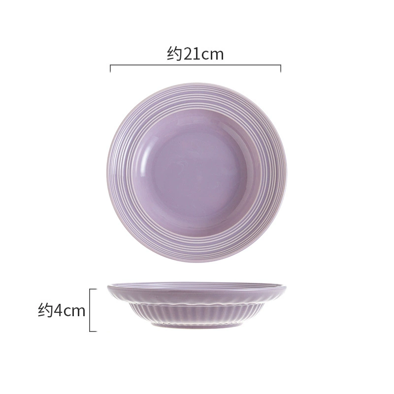 Matte Tableware Set, Fresh Pastel Colors, Multi-Piece Dinnerware for Home (Bowls, Plates, Spoons)