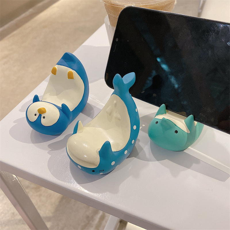 75g Weight iPhone Applicable Brands Penguin Dolphin Plastic Simple Style Mobile Phone Holder