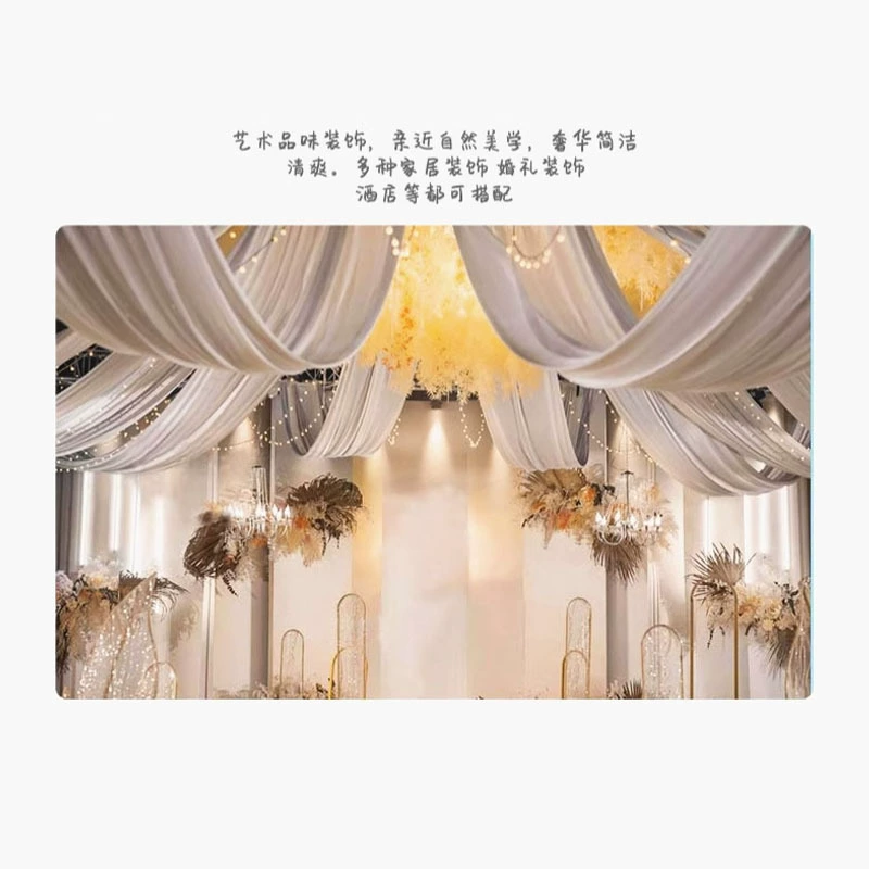 Wedding props Korean ceiling veil elastic cloth Hotel Hall Hall Auditorium Booking Wedding Flashing Decoration
