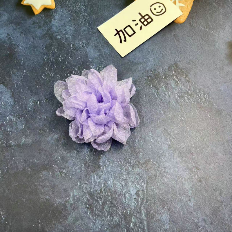 Caro同款烤边布艺花朵9cm立体烧边花朵diy发饰鞋帽胸花饰品配件|undefined