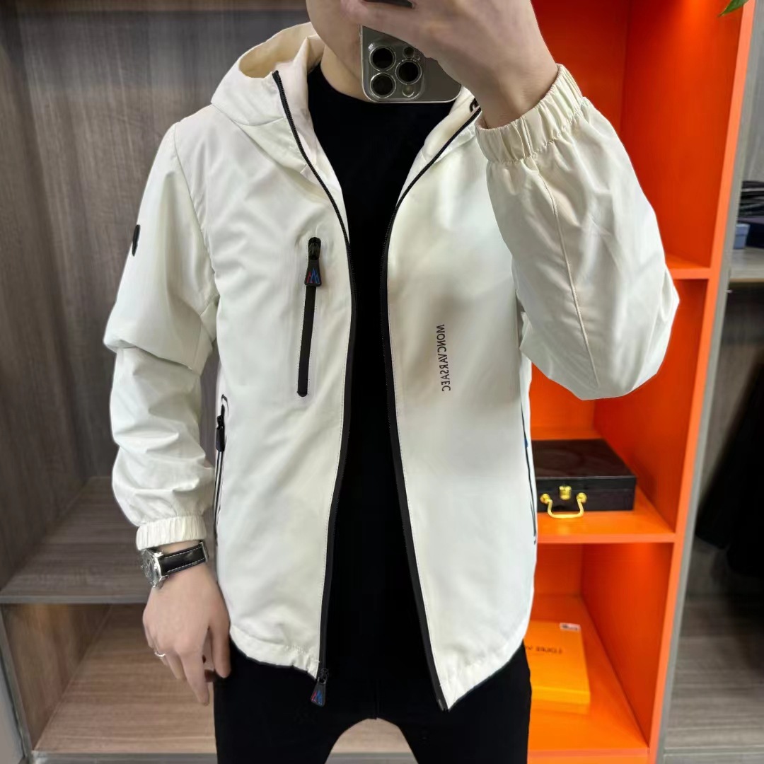 1509 Men's Spring and Summer New Hooded Jacket High Quality Fashion Easiest for Match Casual European Goods High-End and Handsome