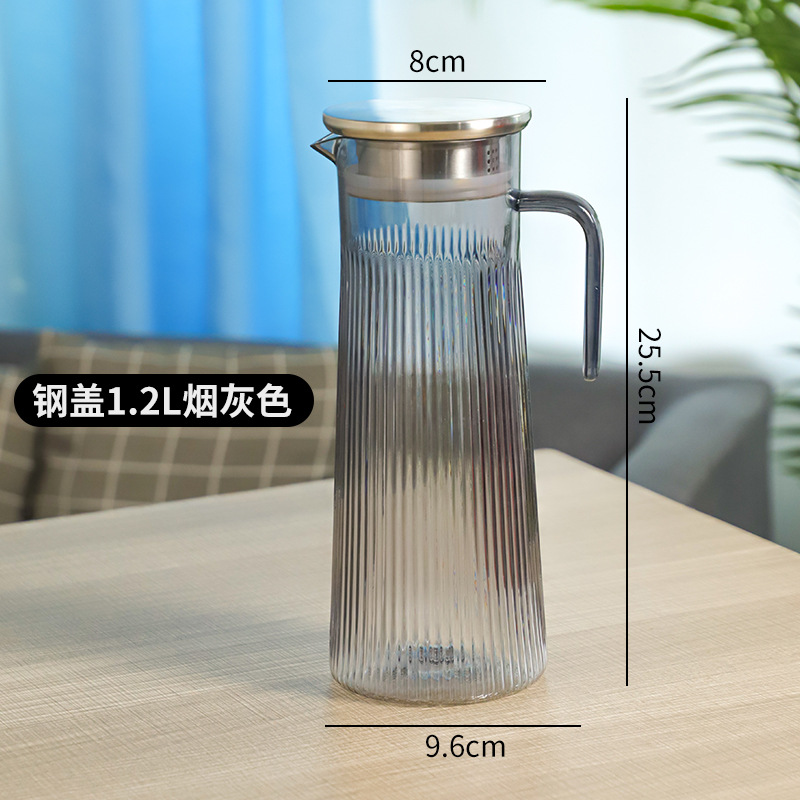 다크 그레이 1.2 검은 강철 뚜껑 주전자