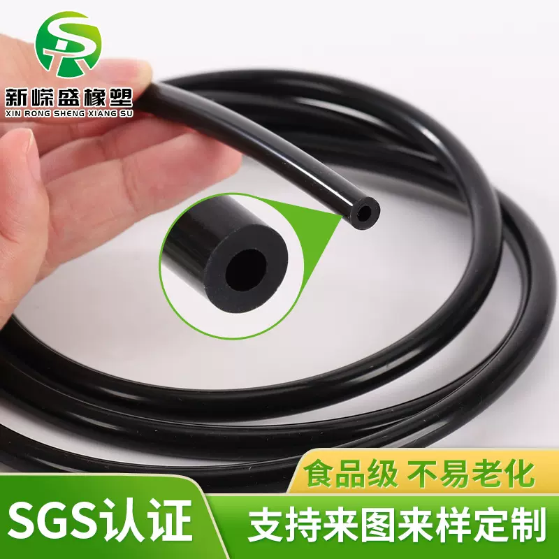 黑色硅胶管加厚不惧高温低温磨损工业无味软管硅胶管厂家货源