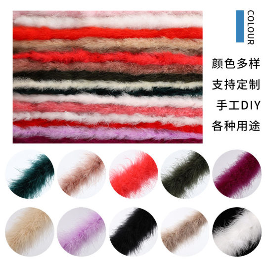 High-Quality Dyed Turkey Feather Strips, Stuffed Feathers and down Craft Clothing Decoration Accessories Materials