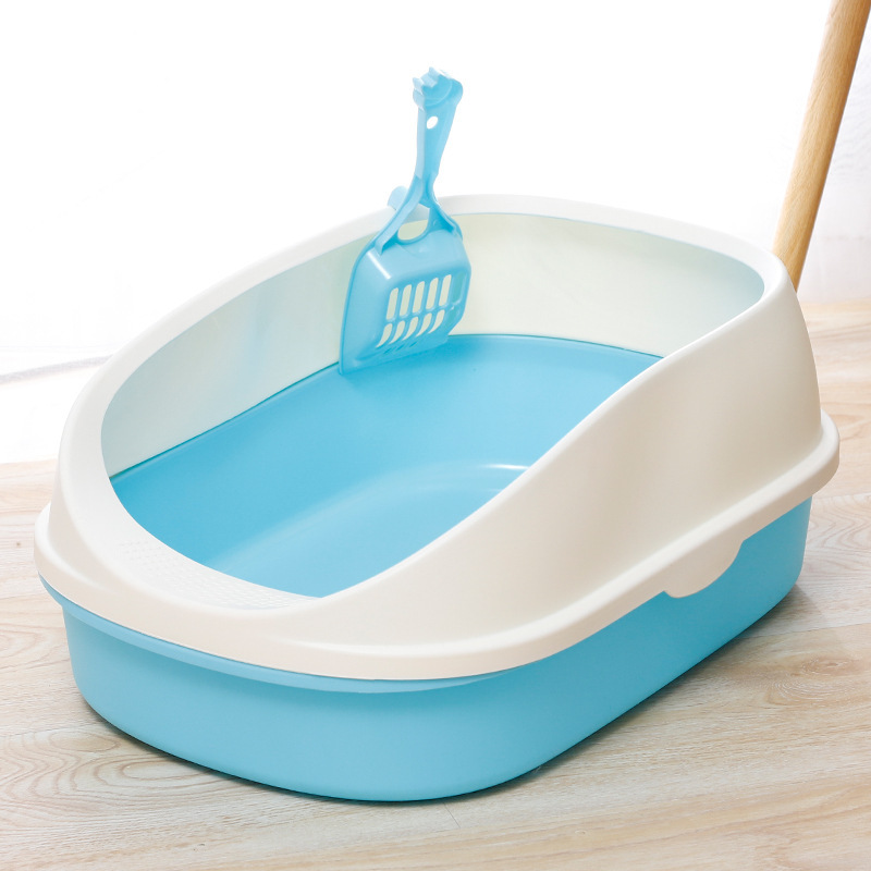 Caja de arena para gatos semicerrada grande engrosada gato inodoro anti-salpicaduras caja de arena para gatos gratis pala de arena para gatos suministros para gatos al por mayor