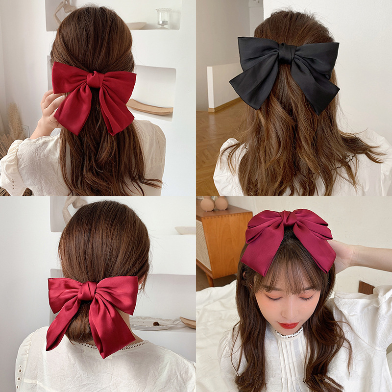 Clip de cabello de arco de arco de cabello de correa roja de la cabeza detrás de la sensación de cabello de cabello de flores rojas anillos de cabello lotes