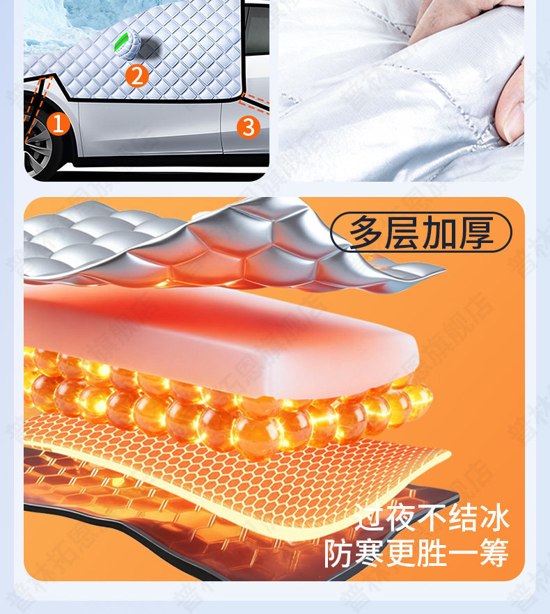 Car Windshield Snow Cover Frost Protector Winter Thickened