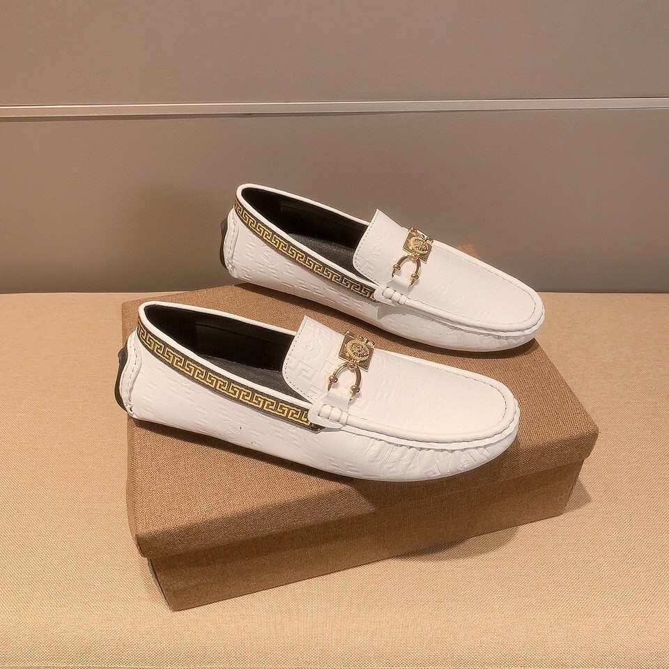 欧洲站夏季豆豆鞋男潮鞋真皮透气一脚蹬懒人商务百搭休闲驾车皮鞋