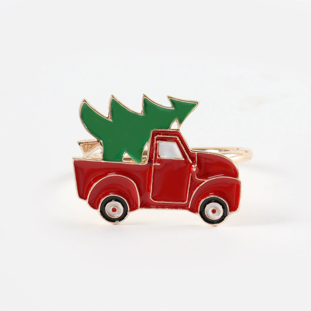 Аксессуар, золотистое металлическое кольцо для салфеток