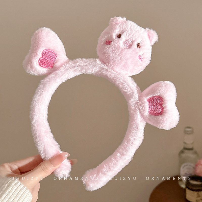 Cute pelúcia lavado facial correa de cabello para mujeres 2025 nuevo tipo de máscara especial para el cabello de maquillaje atar cabello correa de cabello