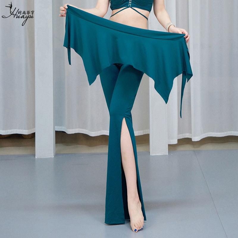 2026 Belly Dance Practice Outfit Slimming Split Flare Pants New Style Long Pants Oriental Dance Performance Costume for Beginners Women