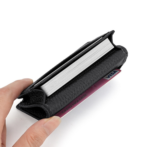Multifunctional business card holder with card clip, suitable for both men and women, small and exquisite card case, large capacity wallet for storage.